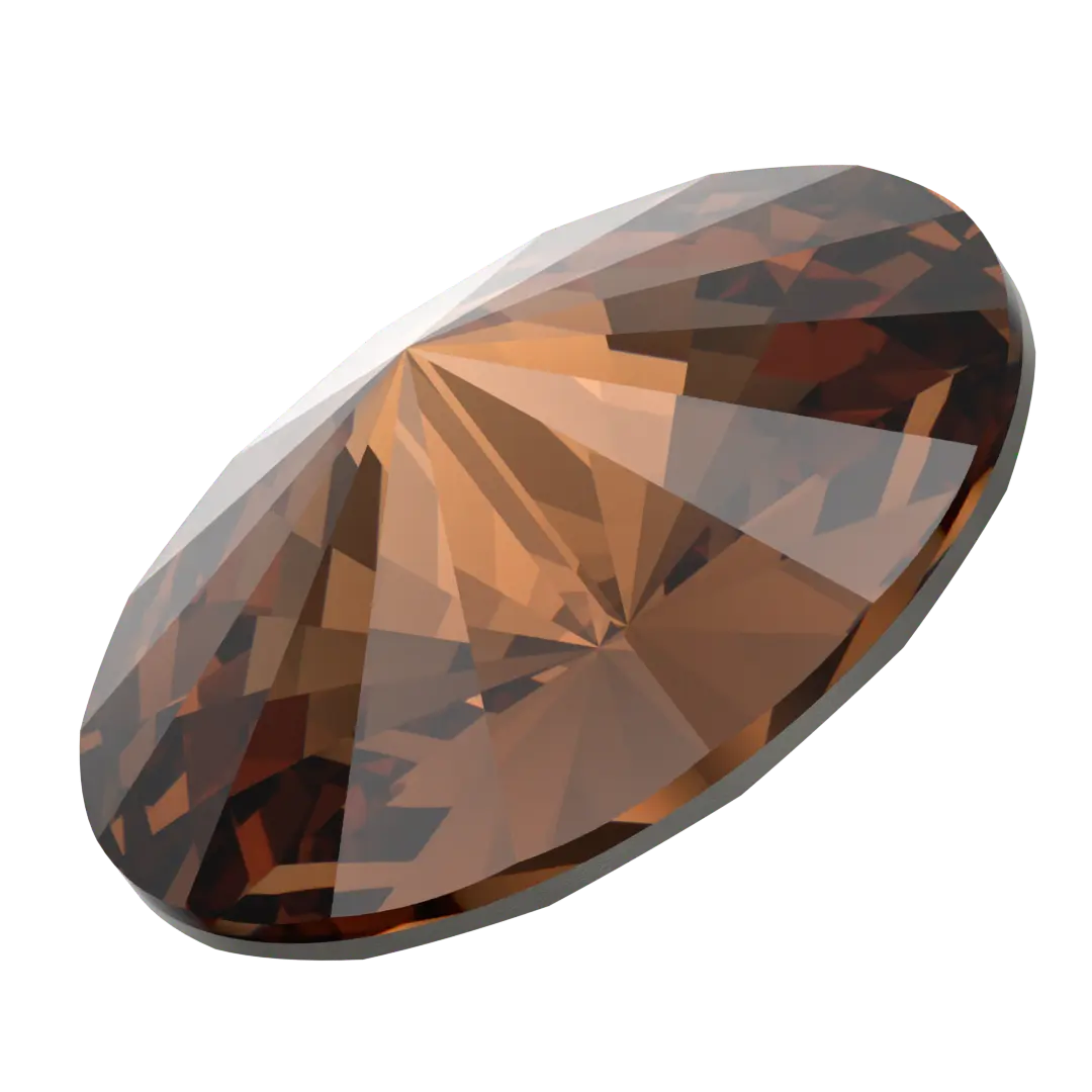 Serinity Chatons Round Stones Rivoli (1122) Smoked Topaz - Bluestreak Crystals