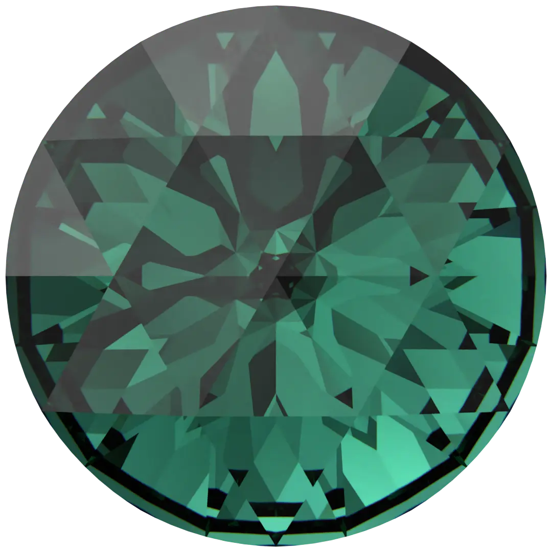 Serinity Chatons Round Stones Rose Cut (1401) Emerald - Bluestreak Crystals