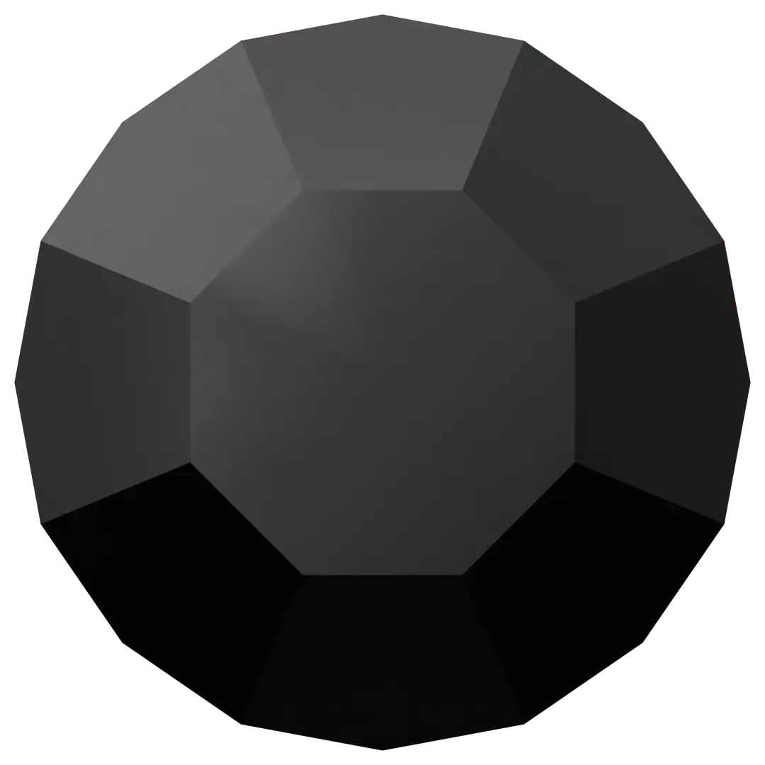 Serinity Chatons Round Stones Small (1100) Jet - Bluestreak Crystals