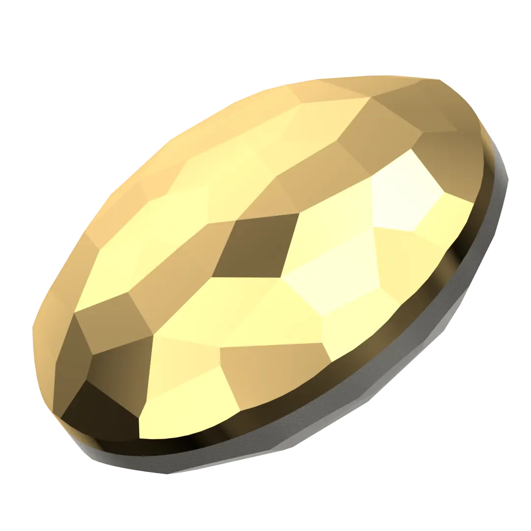 Serinity Chatons Round Stones Thin (1383) Crystal Aurum - Bluestreak Crystals