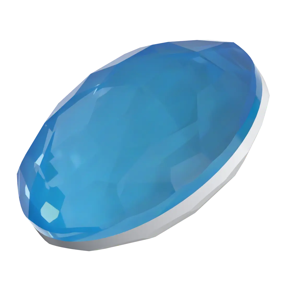 Serinity Chatons Round Stones Thin (1383) Crystal Electric Blue Ignite UNFOILED - Bluestreak Crystals