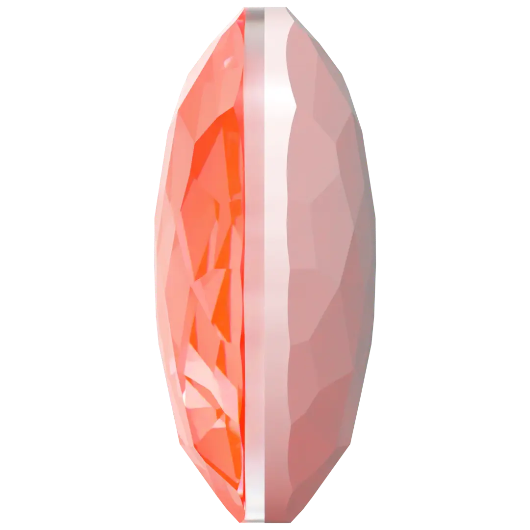 Serinity Chatons Round Stones Thin (1383) Crystal Electric Orange Ignite UNFOILED - Bluestreak Crystals