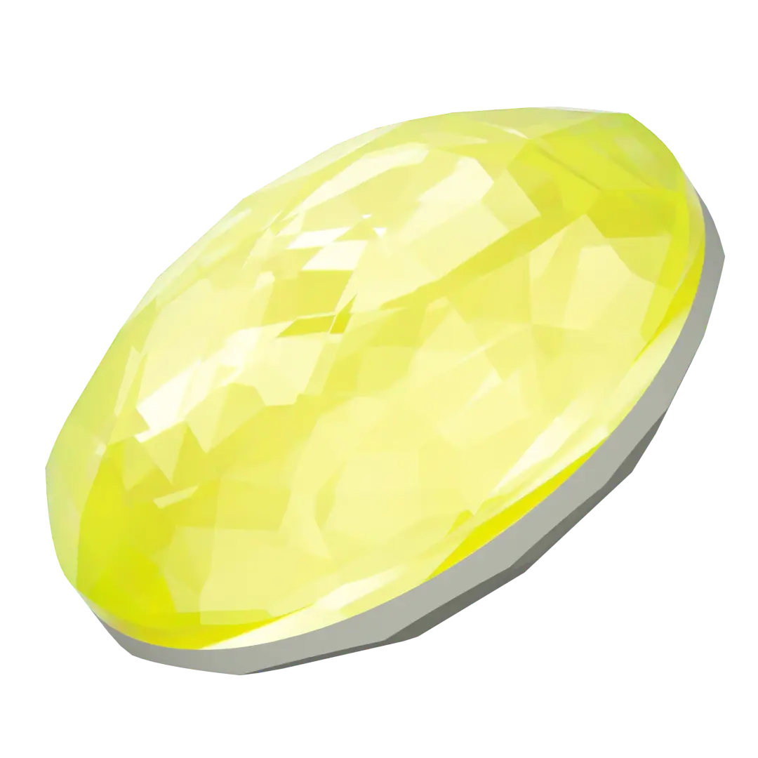 Serinity Chatons Round Stones Thin (1383) Crystal Electric Yellow Ignite UNFOILED - Bluestreak Crystals