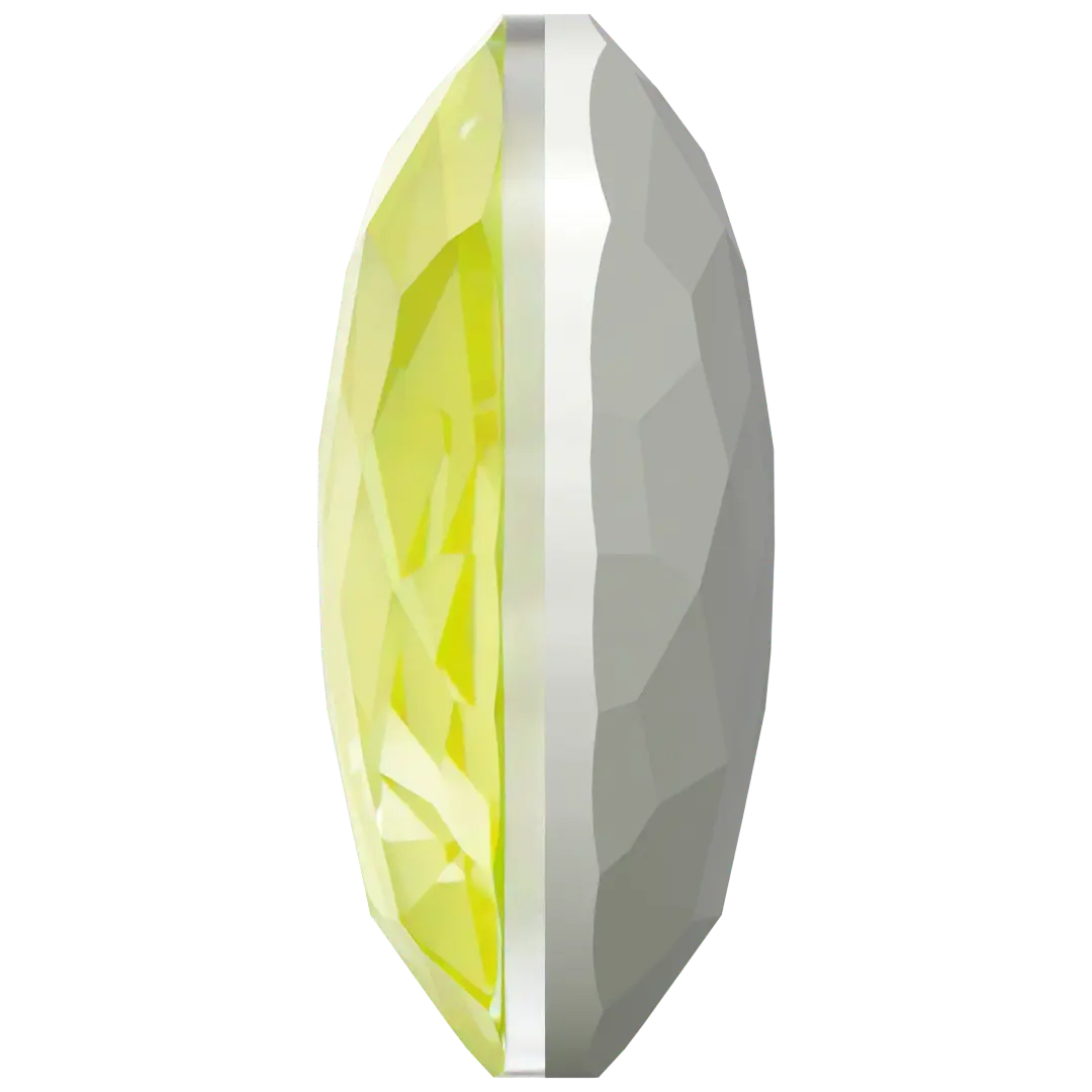 Serinity Chatons Round Stones Thin (1383) Crystal Electric Yellow Ignite UNFOILED - Bluestreak Crystals