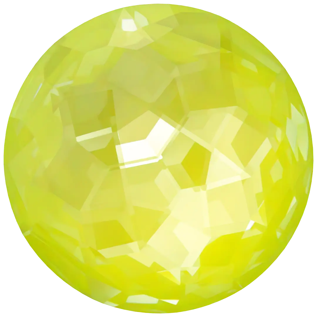 Serinity Chatons Round Stones Thin (1383) Crystal Electric Yellow Ignite UNFOILED - Bluestreak Crystals