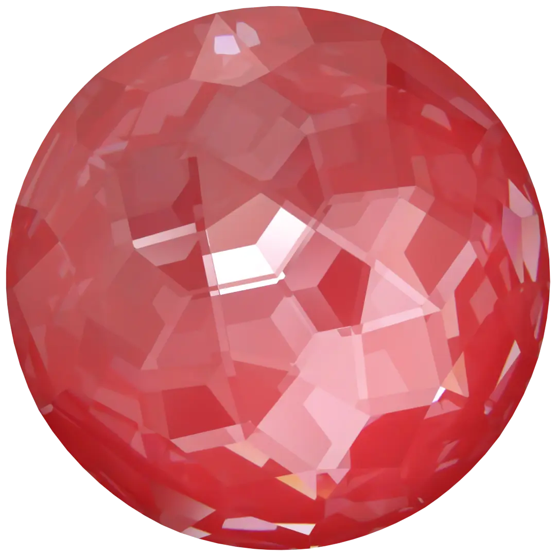 Serinity Chatons Round Stones Thin (1383) Crystal Poppy Red Ignite UNFOILED - Bluestreak Crystals