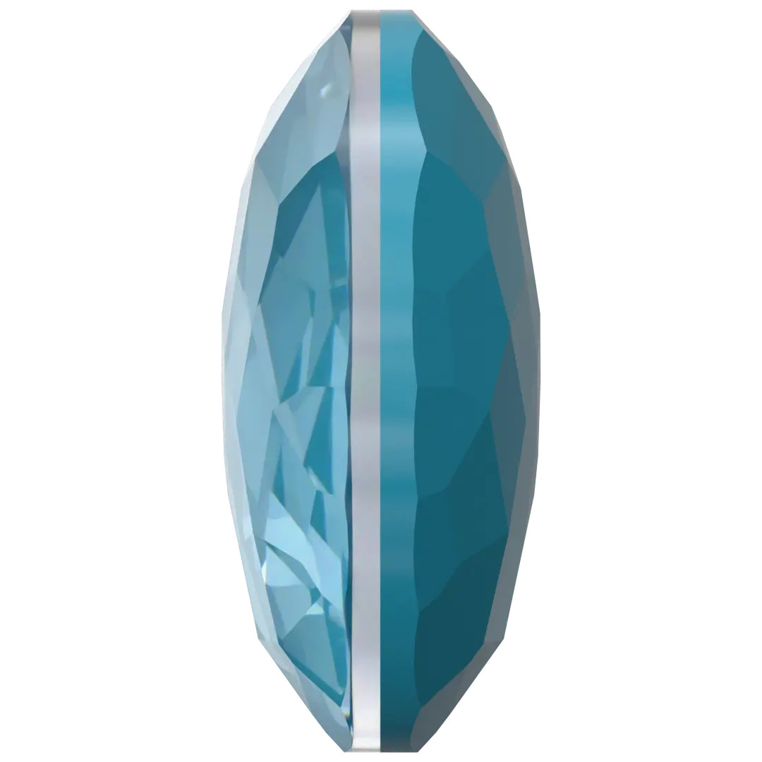 Serinity Chatons Round Stones Thin (1383) Crystal Teal Ignite UNFOILED - Bluestreak Crystals