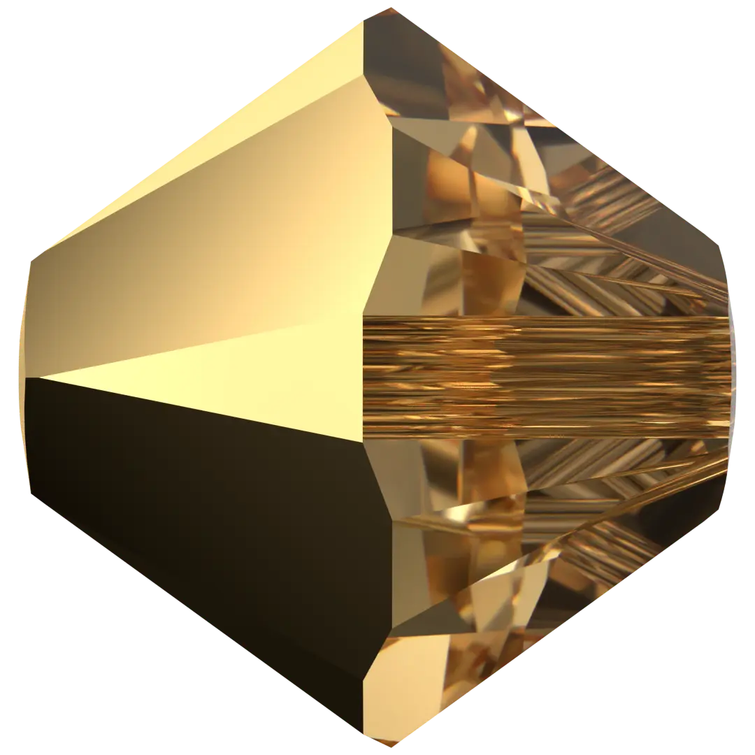 Serinity Crystal Beads Bicone (5328) Crystal Aurum X2 - Bluestreak Crystals