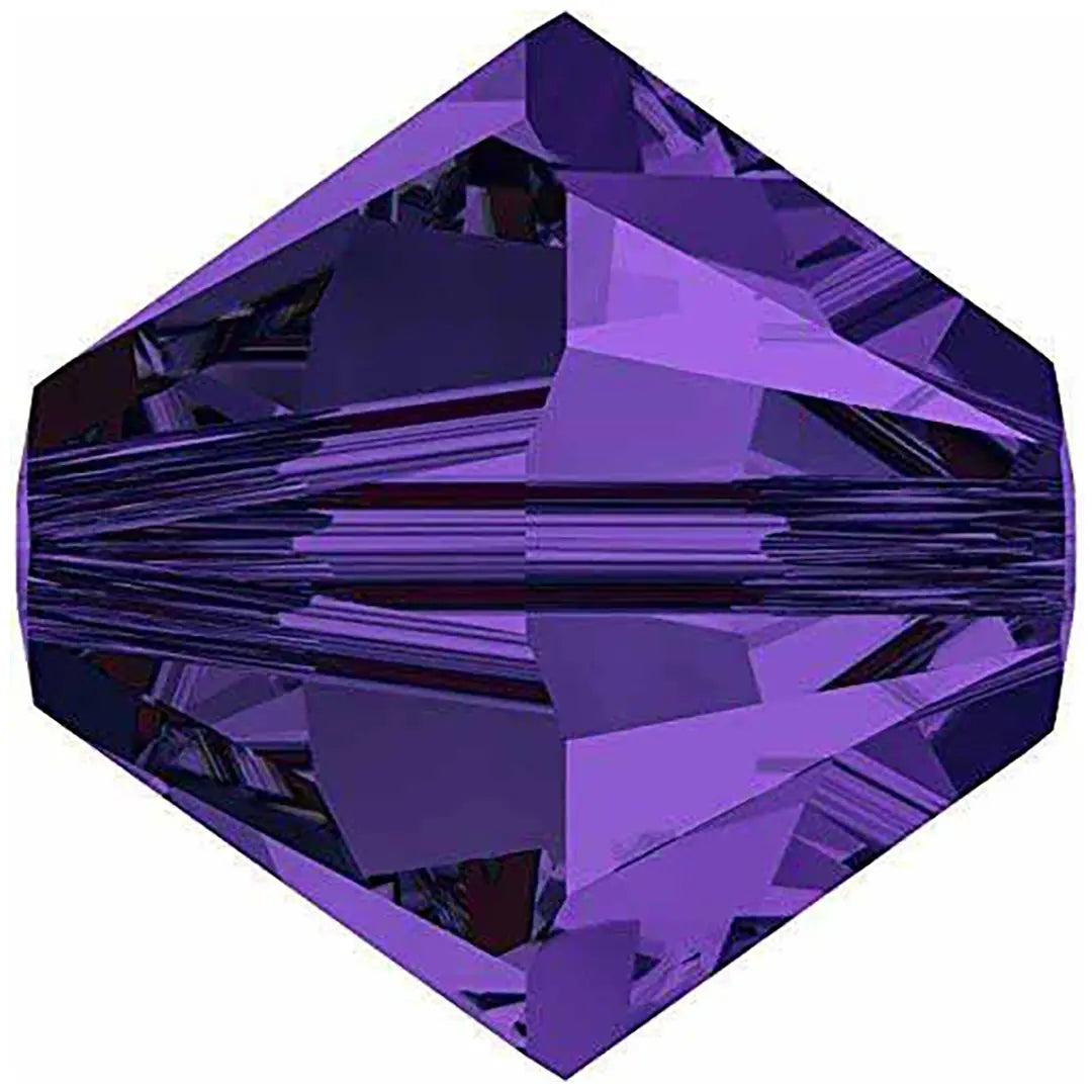 Serinity Crystal Beads Bicone (5328) Dark Indigo - Bluestreak Crystals