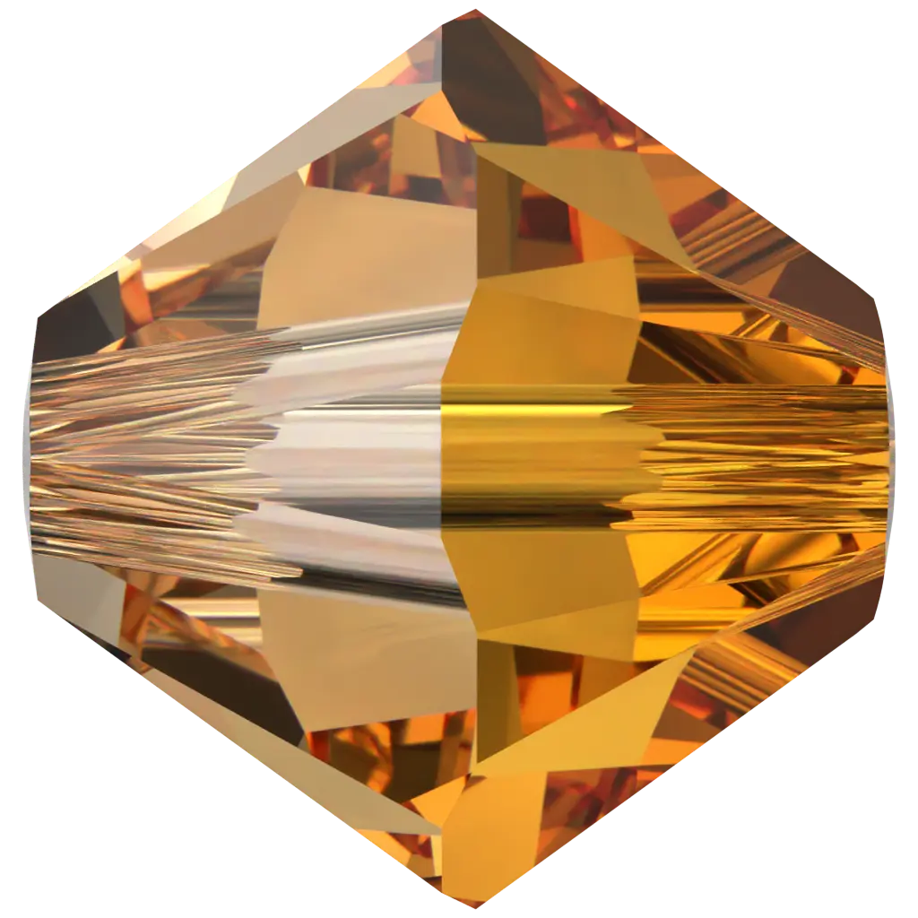 Serinity Crystal Beads Bicone (5328) Dark Orange - Bluestreak Crystals