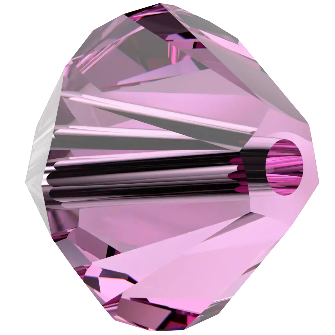 Serinity Crystal Beads Bicone (5328) Dark Rose - Bluestreak Crystals