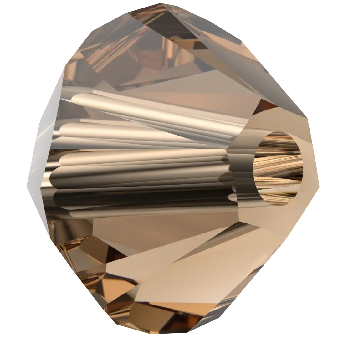 Serinity Crystal Beads Bicone (5328) Light Smoked Topaz - Bluestreak Crystals