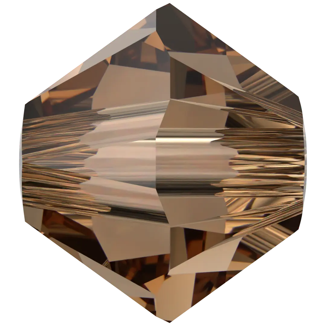 Serinity Crystal Beads Bicone (5328) Light Smoked Topaz - Bluestreak Crystals