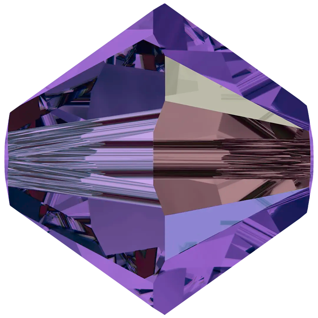 Serinity Crystal Beads Bicone (5328) Purple Velvet AB - Bluestreak Crystals