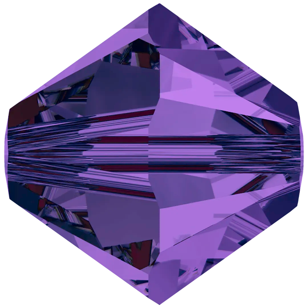 Serinity Crystal Beads Bicone (5328) Purple Velvet - Bluestreak Crystals