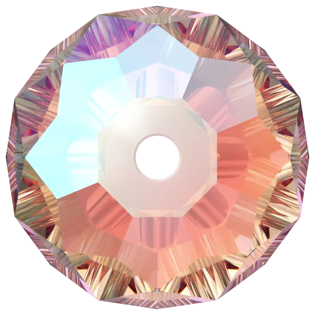 Serinity Crystal Beads Briolette (5040) Light Rose Shimmer 2X - Bluestreak Crystals