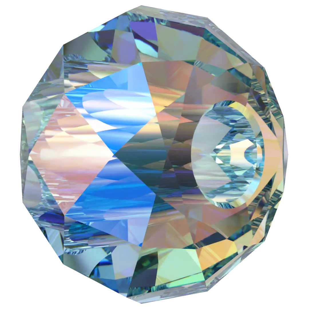 Serinity Crystal Beads Briolette XL Hole (5042) Aquamarine Shimmer 2X - Bluestreak Crystals