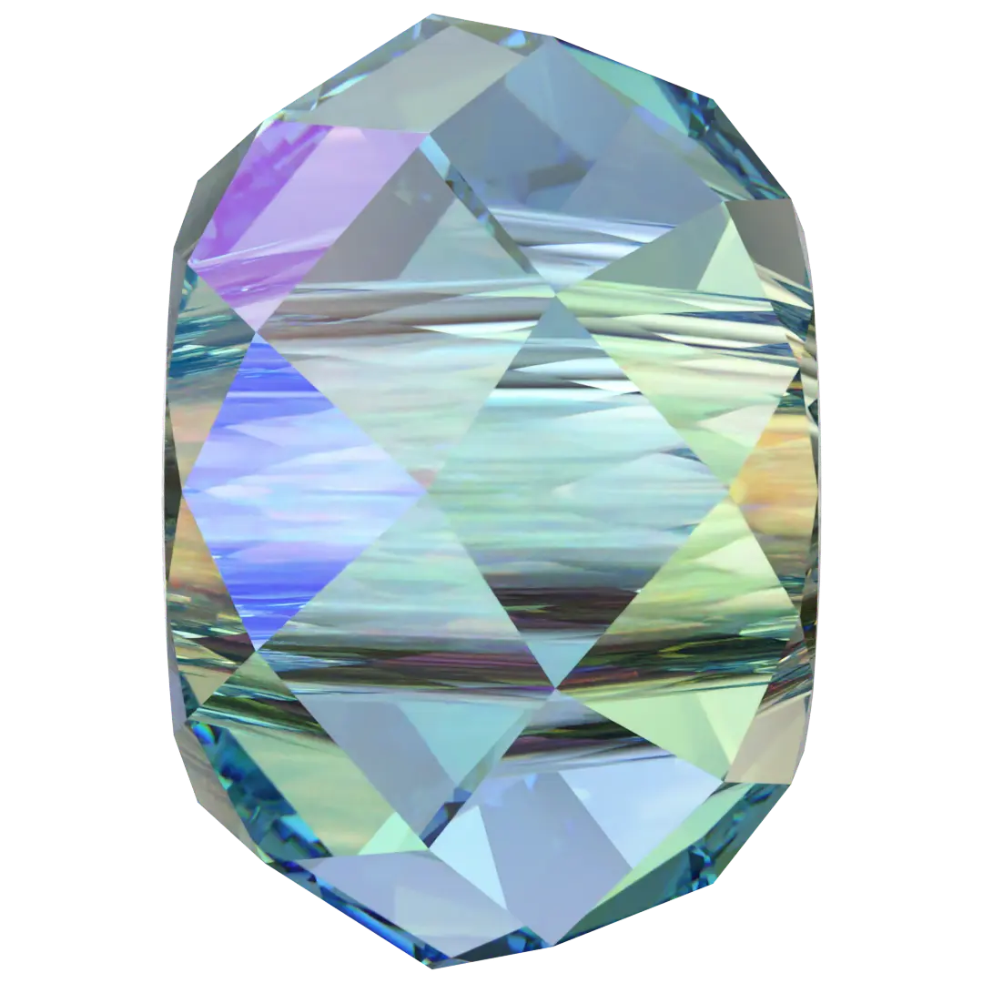 Serinity Crystal Beads Briolette XL Hole (5042) Aquamarine Shimmer 2X - Bluestreak Crystals