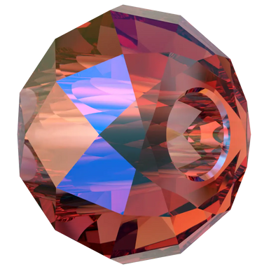 Serinity Crystal Beads Briolette XL Hole (5042) Scarlet Shimmer 2X - Bluestreak Crystals