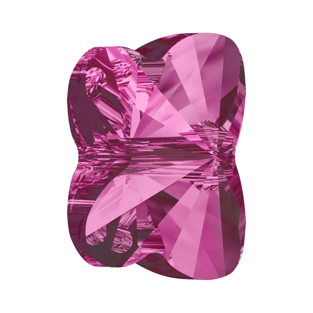 Serinity Crystal Beads Butterfly (5754) Fuchsia - Bluestreak Crystals