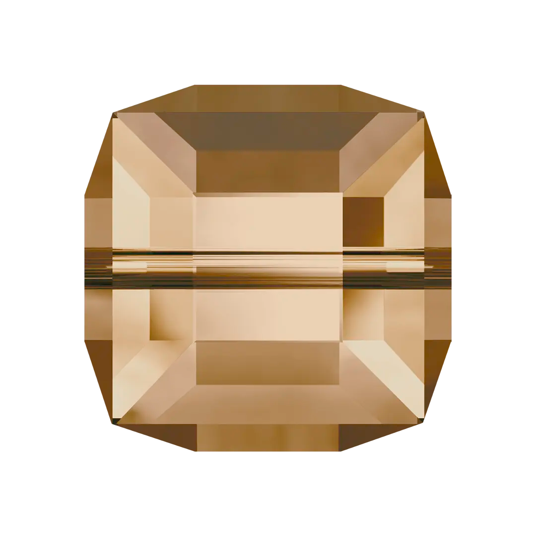 Serinity Crystal Beads Cube (5601) Crystal Golden Shadow B - Bluestreak Crystals