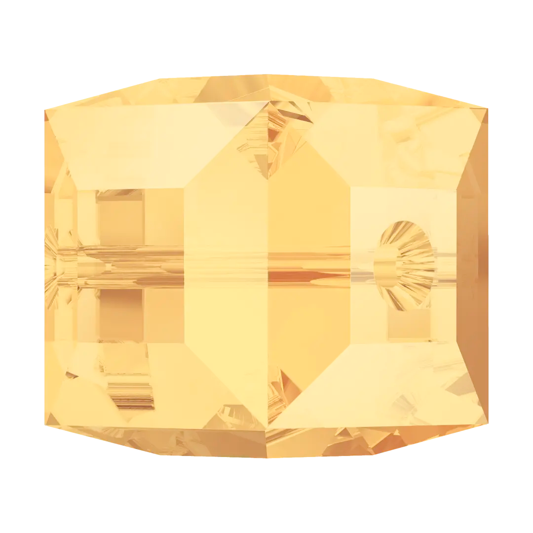 Serinity Crystal Beads Cube (5601) Crystal Metallic Sunshine B - Bluestreak Crystals