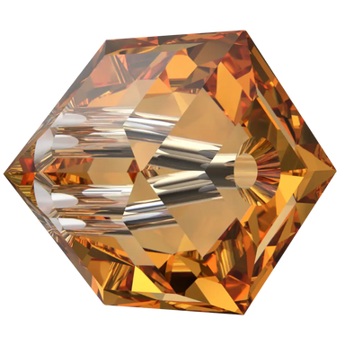 Serinity Crystal Beads Cube (5601) Dark Orange - Bluestreak Crystals