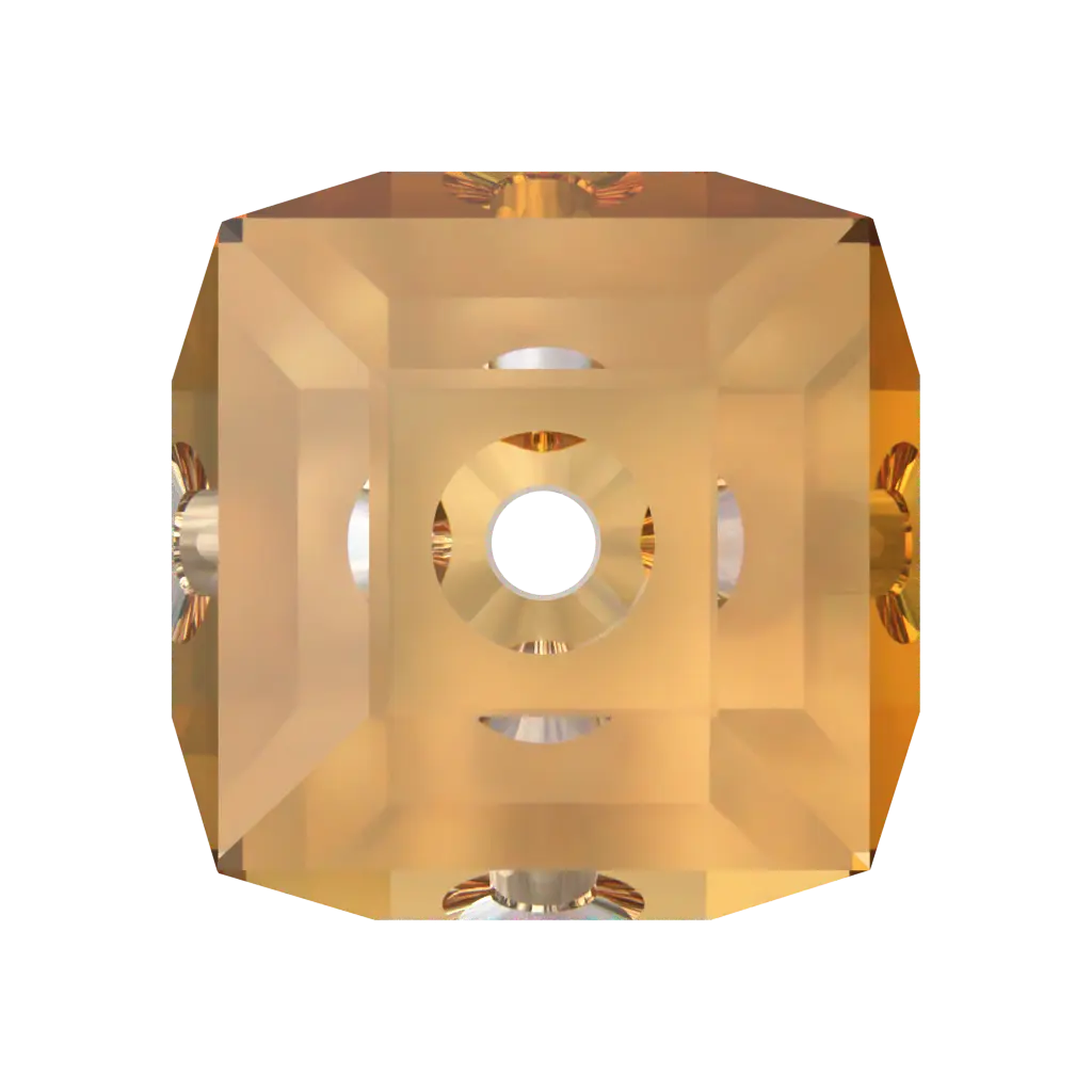 Serinity Crystal Beads Cube (5601) Dark Orange - Bluestreak Crystals