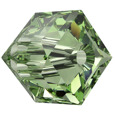 Serinity Crystal Beads Cube (5601) Dark Peridot - Bluestreak Crystals