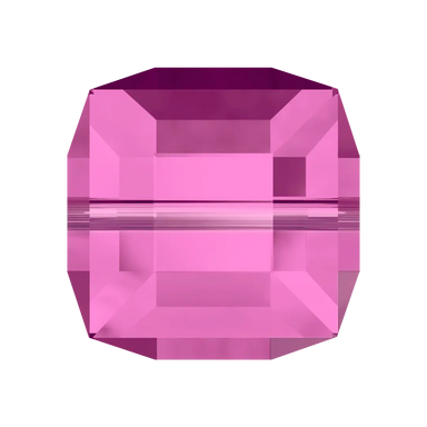 Serinity Crystal Beads Cube (5601) Fuchsia - Bluestreak Crystals
