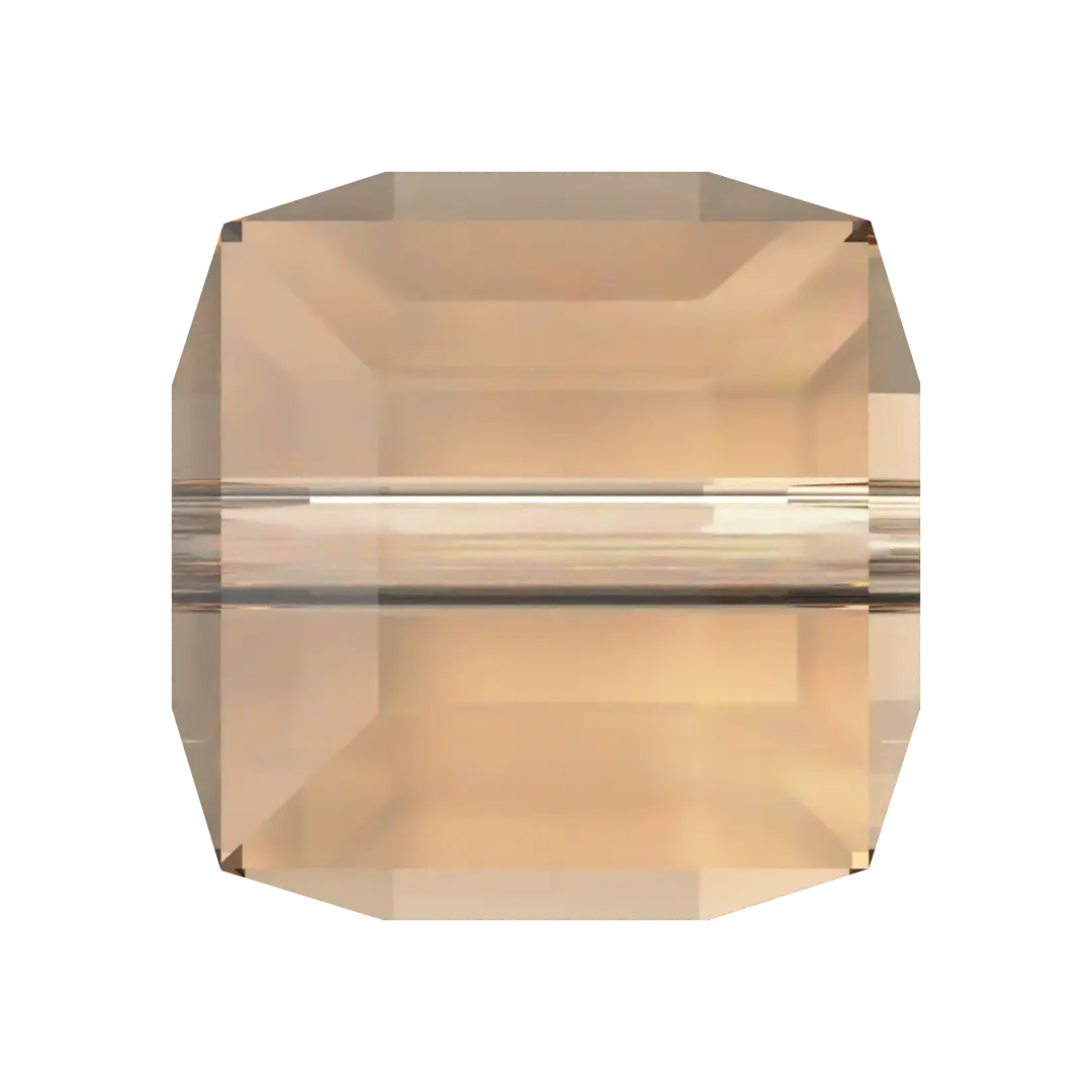 Serinity Crystal Beads Cube (5601) Light Colorado Topaz - Bluestreak Crystals