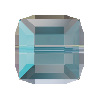 Serinity Crystal Beads Cube (5601) Light Sapphire Shimmer B - Bluestreak Crystals