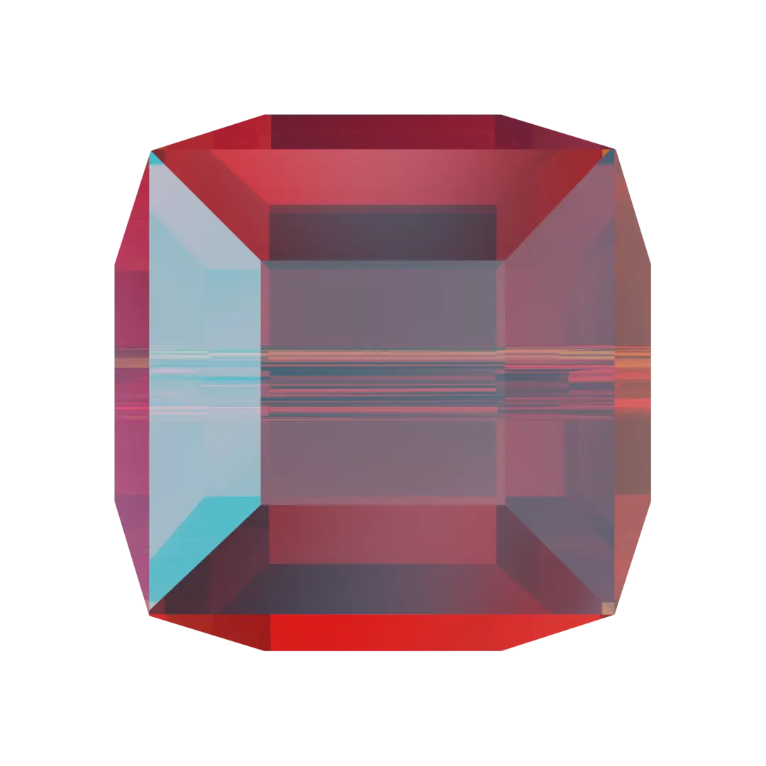 Serinity Crystal Beads Cube (5601) Light Siam Shimmer B - Bluestreak Crystals