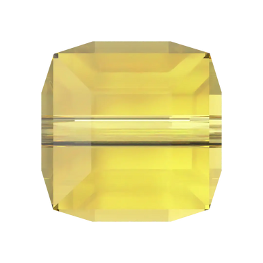 Serinity Crystal Beads Cube (5601) Light Topaz - Bluestreak Crystals