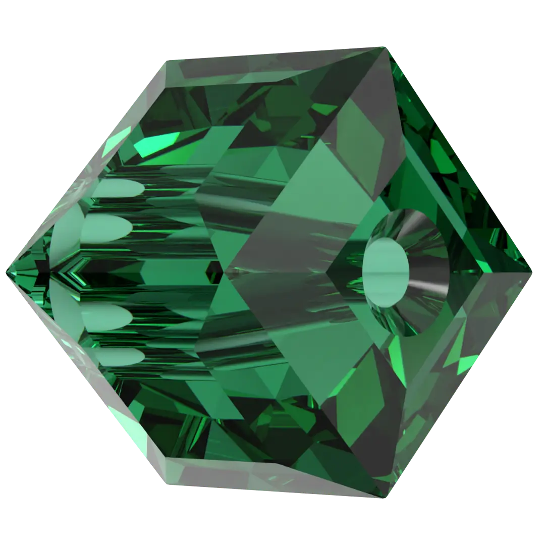 Swarovski Crystal Beads Cube (5601) Majestic Green - Bluestreak Crystals