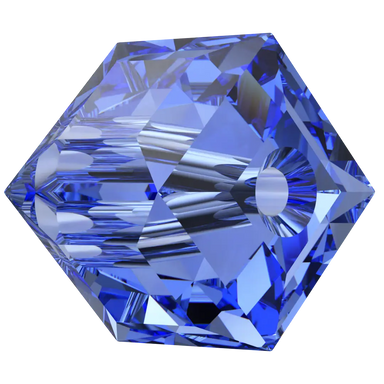 Serinity Crystal Beads Cube (5601) Sapphire - Bluestreak Crystals