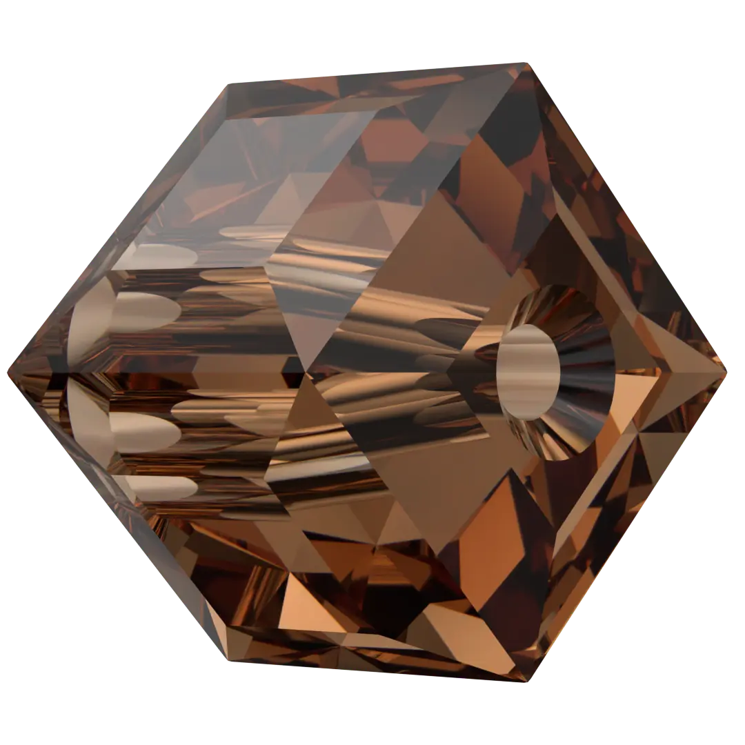 Serinity Crystal Beads Cube (5601) Smoked Topaz - Bluestreak Crystals