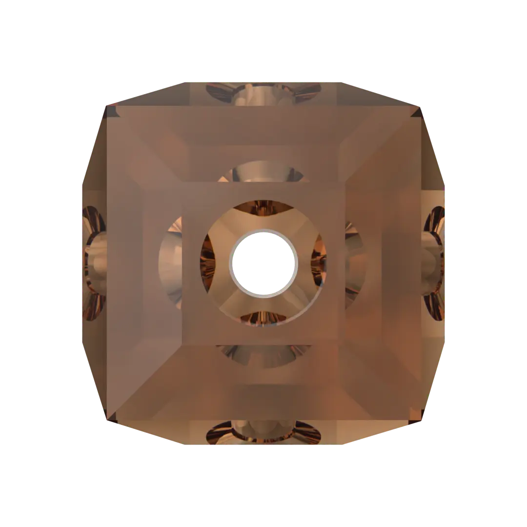 Serinity Crystal Beads Cube (5601) Smoked Topaz - Bluestreak Crystals