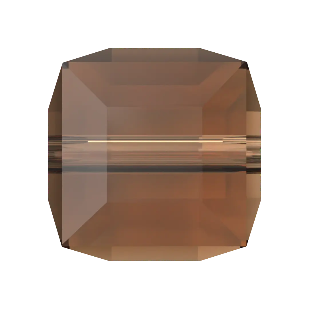 Serinity Crystal Beads Cube (5601) Smoked Topaz - Bluestreak Crystals