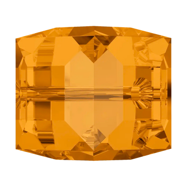 Serinity Crystal Beads Cube (5601) Topaz - Bluestreak Crystals