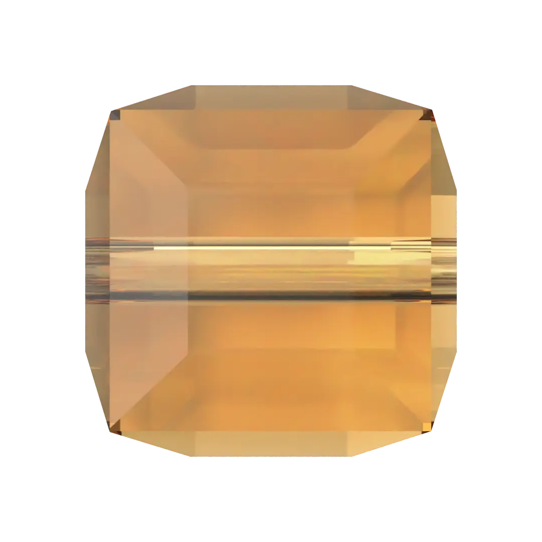 Serinity Crystal Beads Cube (5601) Topaz - Bluestreak Crystals