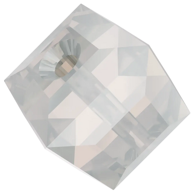 Serinity Crystal Beads Cube (5601) White Opal Shimmer B - Bluestreak Crystals