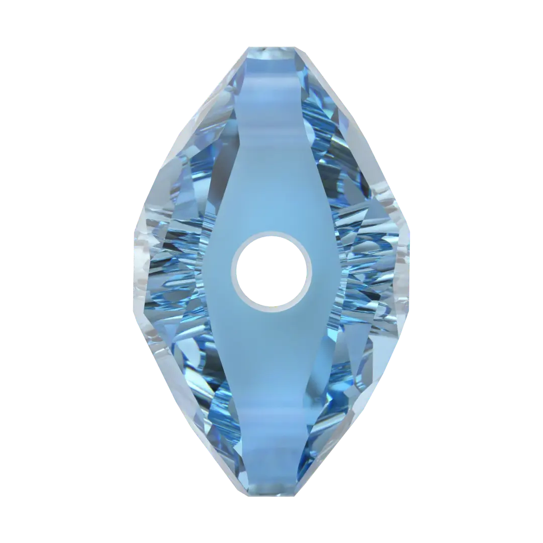 Serinity Crystal Beads Fantasy Square (5035) Aquamarine - Bluestreak Crystals