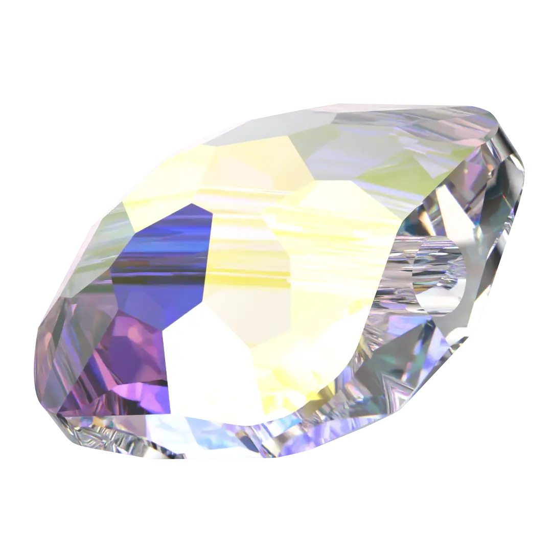 Serinity Crystal Beads Fantasy Square (5035) Crystal AB - Bluestreak Crystals