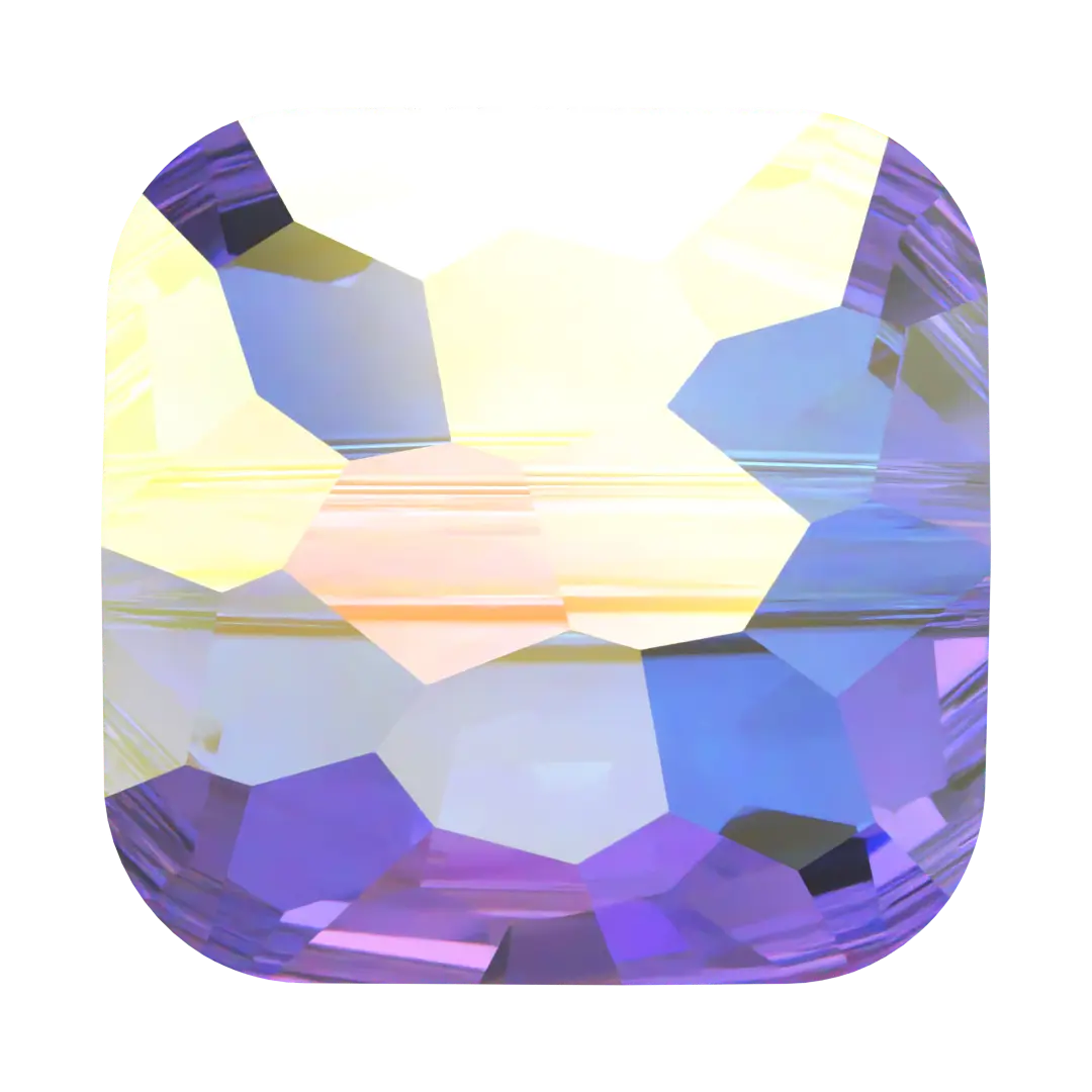 Serinity Crystal Beads Fantasy Square (5035) Crystal AB - Bluestreak Crystals