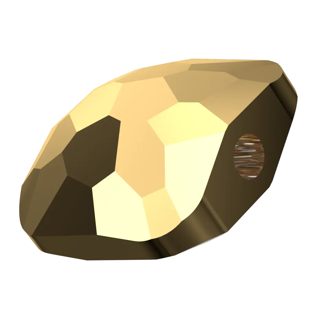 Serinity Crystal Beads Fantasy Square (5035) Crystal Aurum X2 - Bluestreak Crystals