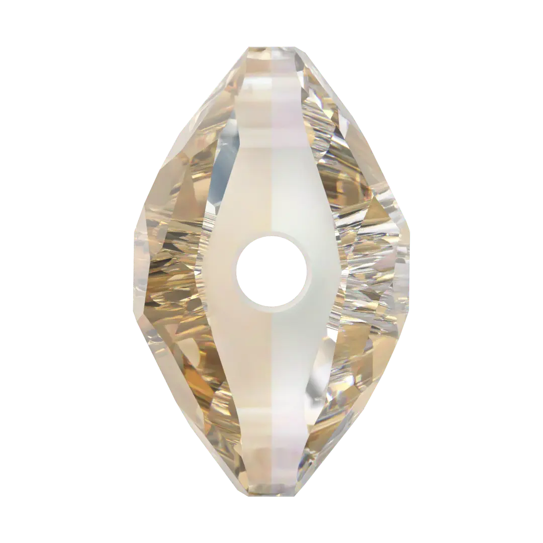 Serinity Crystal Beads Fantasy Square (5035) Crystal Golden Shadow - Bluestreak Crystals