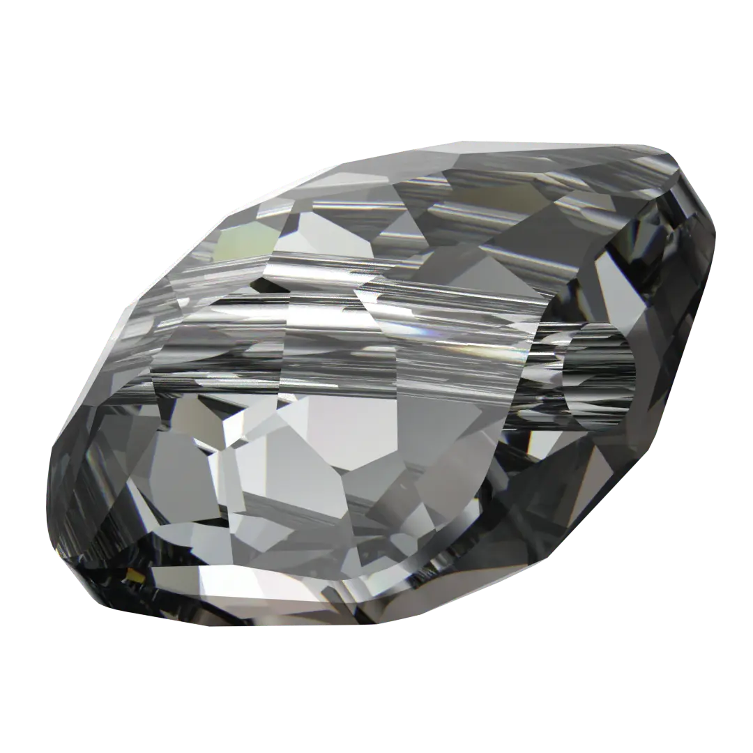 Serinity Crystal Beads Fantasy Square (5035) Crystal Silver Night - Bluestreak Crystals