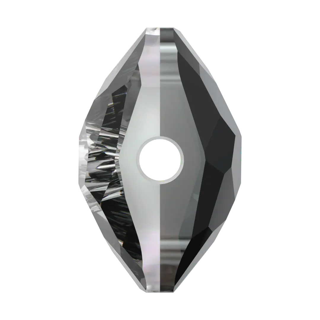 Serinity Crystal Beads Fantasy Square (5035) Crystal Silver Night - Bluestreak Crystals