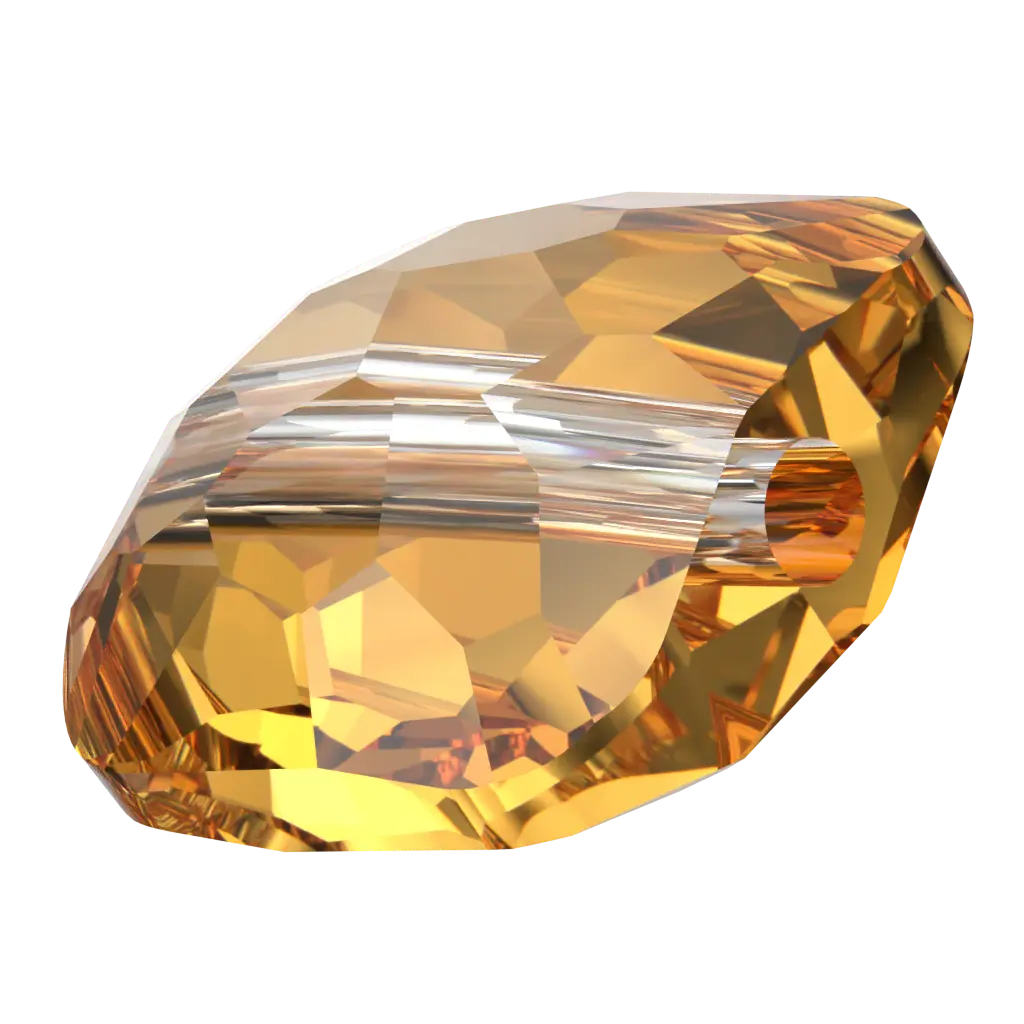 Serinity Crystal Beads Fantasy Square (5035) Dark Orange - Bluestreak Crystals